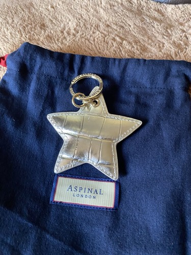Aspinal gold star keyring - gold, new