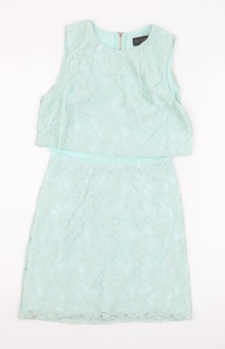 Topshop womens green polyester - green,