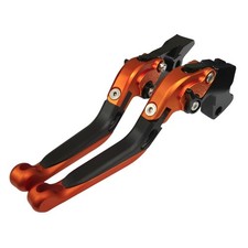 Orange Adjustable Folding Brake & Clutch Levers Set KTM Duke 125 / 390 2024-2025