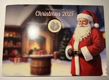 Gibraltar 2025 Christmas Colour £2 Two pounds Coin in Card