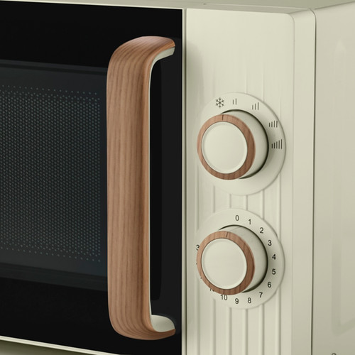 Cream scandi manual microwave - cream,