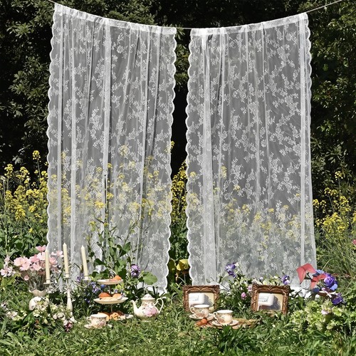 White lace curtains for - white,