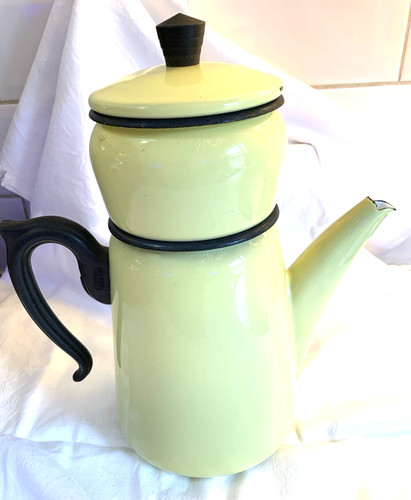 Vintage french enamel coffee - enamel,