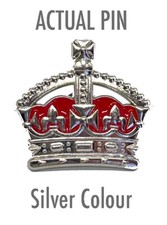 Kings Crown lapel pin badge -