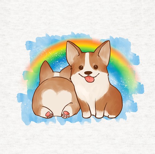 Pembroke welsh corgi - welsh, fabric