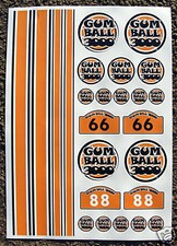 RC 10th scale race rally car Gumball syle logo stickers decals 