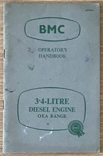 BMC 3.4 LITRE DIESEL ENGINE  OEA Range Operators Handbook JAN 1960 #AKD1413