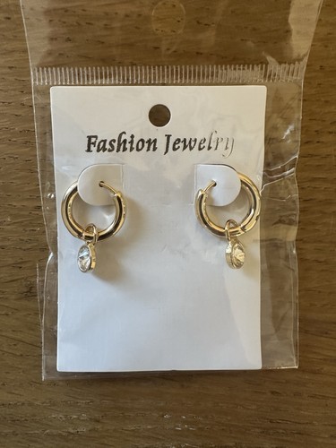 Golden hoop ear rings with - golden,
