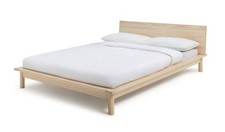 Akio Small Double Wooden Platform Bed Frame Natural Bedroom Furniture