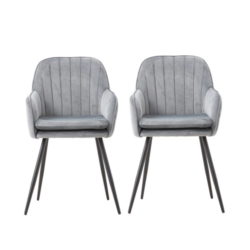 Set grey velvet - 2, dining