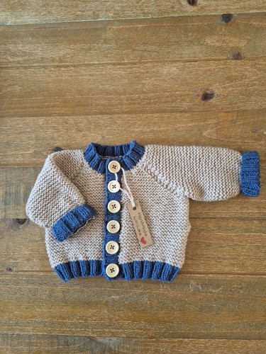 Handknitted baby cardigan - baby, size