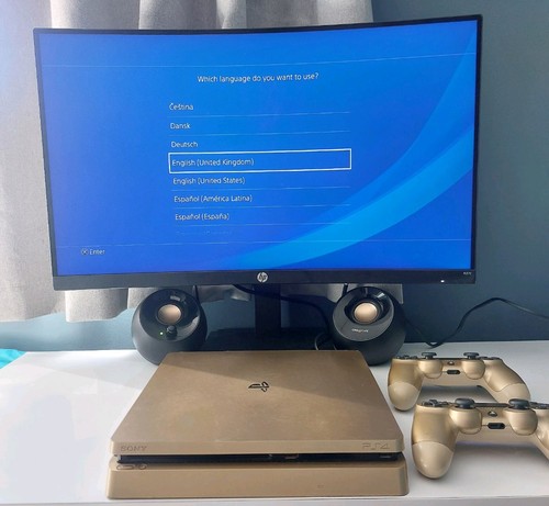 Sony playstation slim gold - playstation,