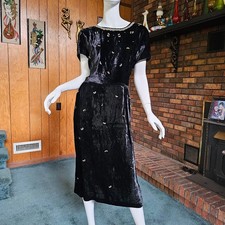 Vtg 40s Volup Film Noir Black