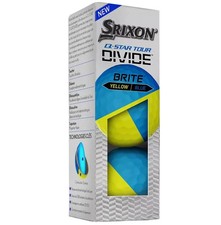 Srixon Q Star Tour Divide Golf Balls Blue Yellow Dual Colour 3 Ball Pack Gift