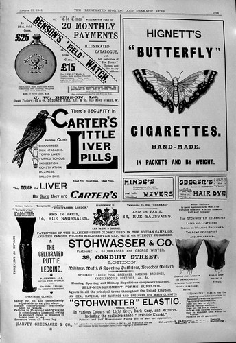 Old 1901 advertisement - 1901, bensons