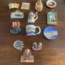 Job Lot  quality Fridge Magnets, metal and ceramic Collectable. 