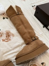 UGG Classic Platform Buckle Tall Boots - Chestnut - UK 4 EU 36 Barely Worn