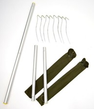 2 x Sets Polish Army Issue Tent Poles + Pegs Shelter / Teepee Pole Camping 72cm