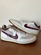 VTG Nike Challenge Court Shoes 1984 McEnroe Tennis 11.5 Korea OG Burgundy 1980's