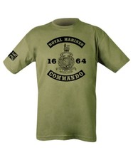 Kombat UK T Shirt Royal Marines Commando Men's Green Top 100% Cotton