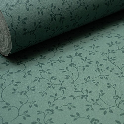 Green floral wallpaper - floral, smooth