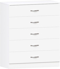 White 5 Drawer Chest Bedroom