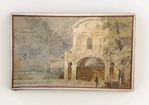Watercolour 1900 temple - 1900, bar