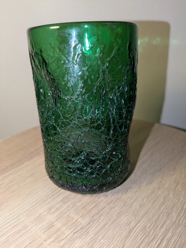 Blenko wonky green crackle - wonky,