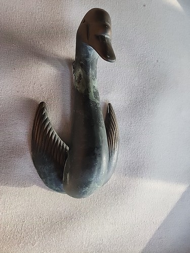 Vintage brass flying duck - vintage,