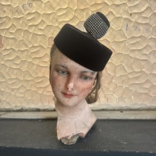 Vintage 1940s Black Silk