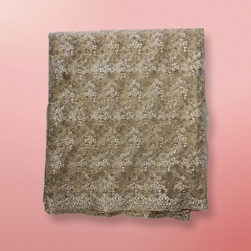 French lace embroidered fabric - french,