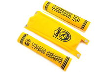 OLD SCHOOL BMX HAWK 3 PIECE YELLOW FRAME PAD SET GENUINE NOS MADE IN 80's