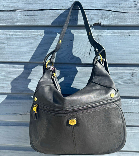 Nica black crescent - black, pu