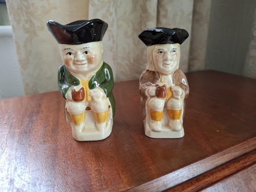 Pair tony wood toby jugs - tony,