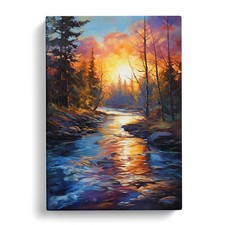 River Impressionism Art Canvas