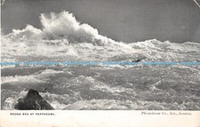 R393276 Rough Sea at Porthcawl Photochrom