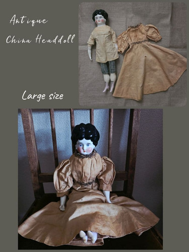 Antique german china head - antique, doll