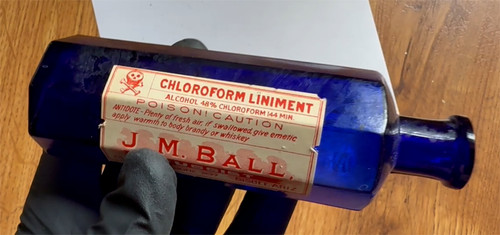 Rare old large blue poison - old, 5"