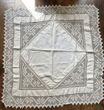 Vintage Irish linen crocheted