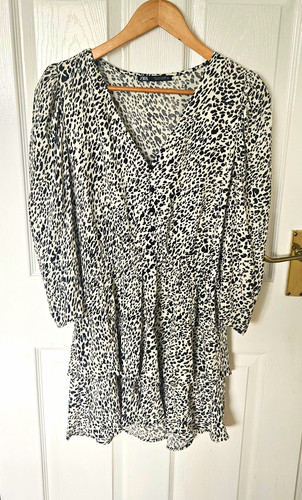 Zara white black leopard - zara, white/black