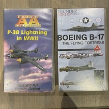 WW2 Planes VHS Bundle Inc. P-38 Lightning & Boeing B-17