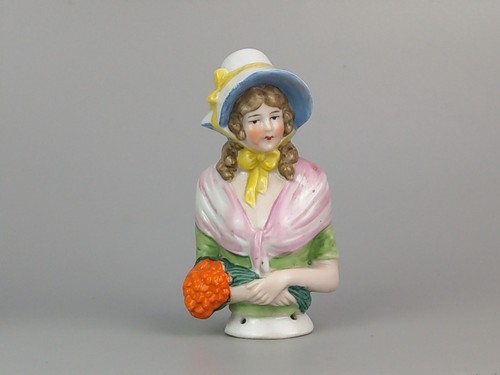 Large half doll victorian girl - large,