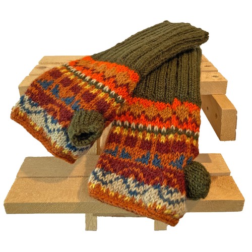 Fair isle olive - olive, green