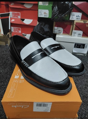 Mens asos black white penny - black,