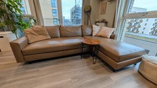 Leather sofa bed 3 seater +