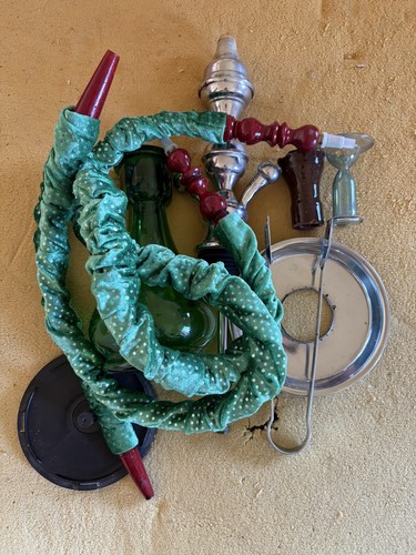 Green hookah set hookahs - hookah,