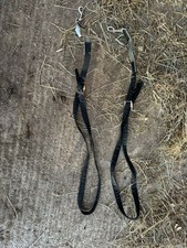 Black Side Reins with elastic inserts