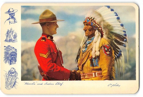 Mountie indian chief sitting - indian,