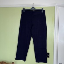 M&S Ladies Jersey Trousers Size 12 R Colour:navy