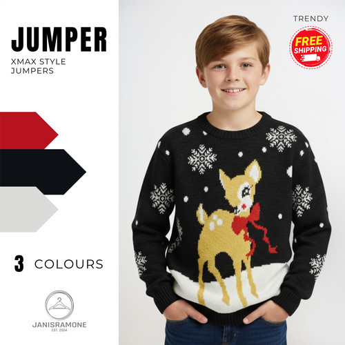 Christmas jumper kids girls - christmas,